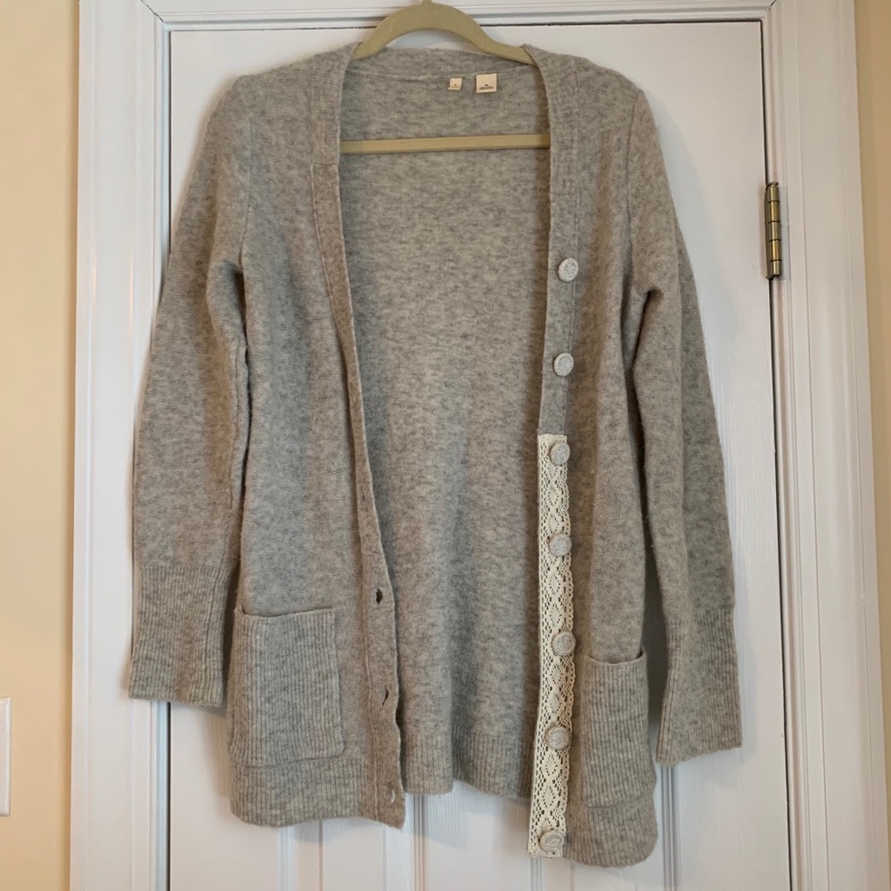Anthropologie lace detailed cardigan